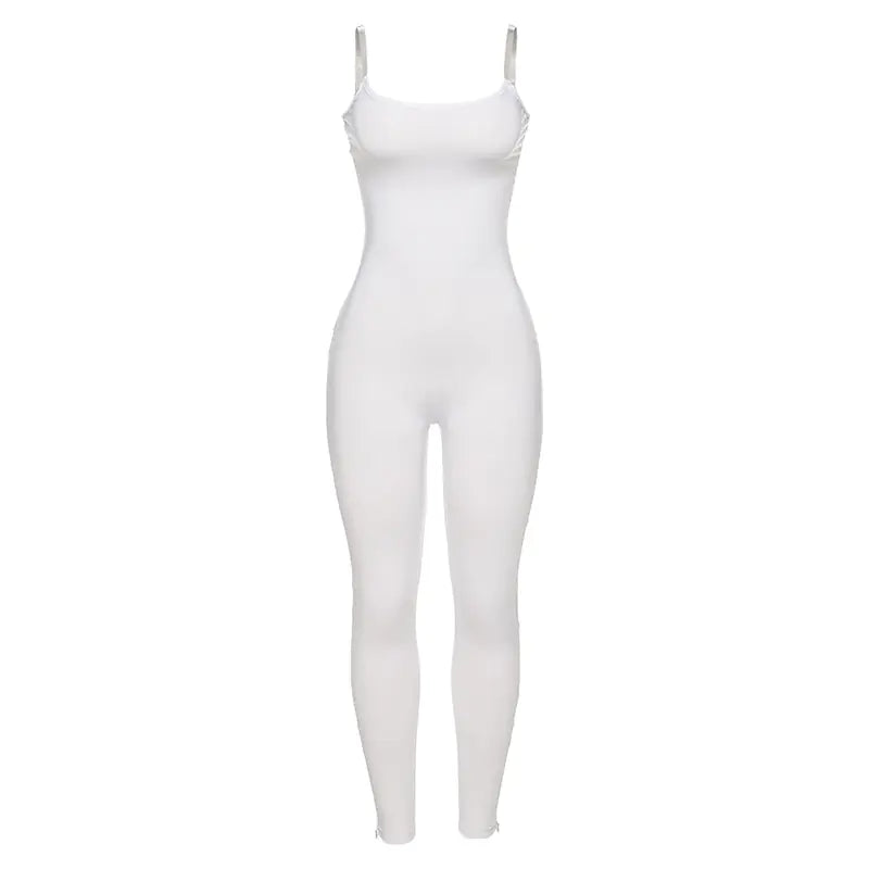 Summer Women's High-Waisted Jumpsuit with Straps