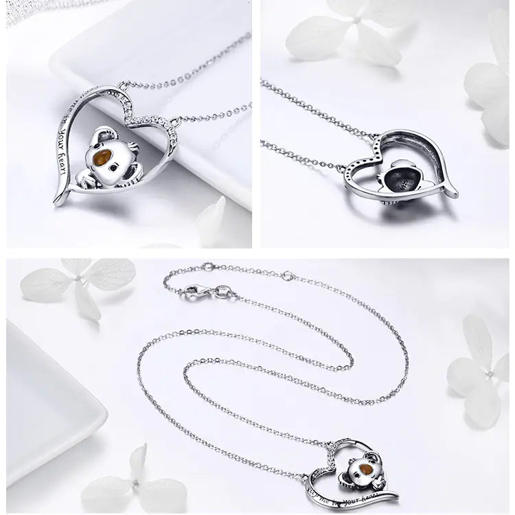 Cute Koala S925 Sterling Silver Fashion Necklace