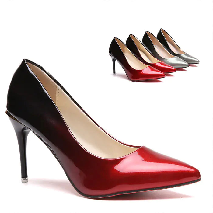 Gradient Pointed Toe High Heels