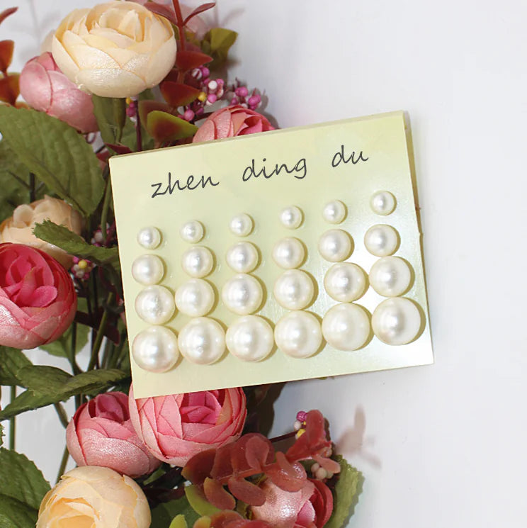 Pearl Jewelry Set - Earrings and Studs