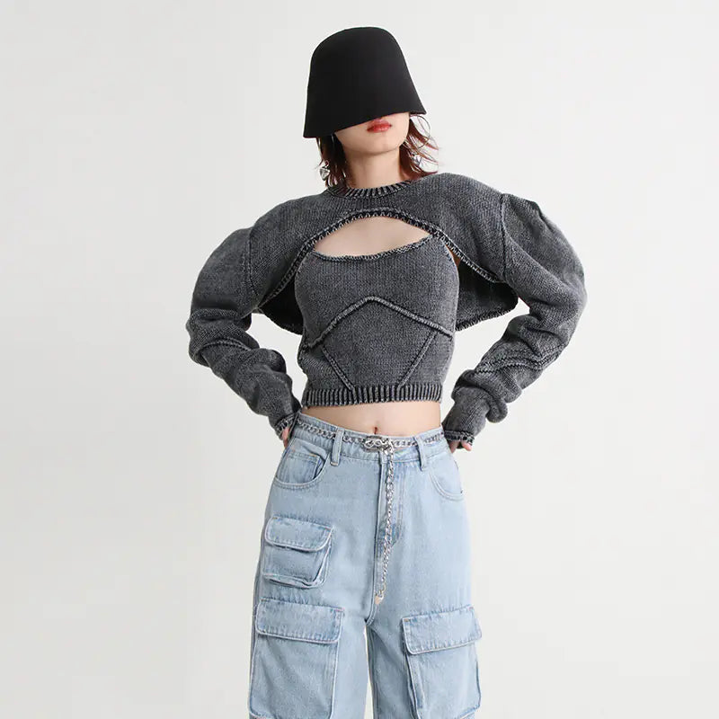 Australian Brand Color Block Knitted Set for Women