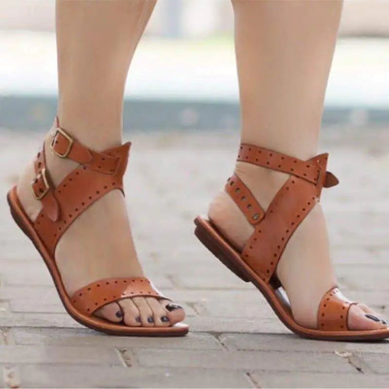 Summer Low Top Flat Sandals with Foot Ring Strap