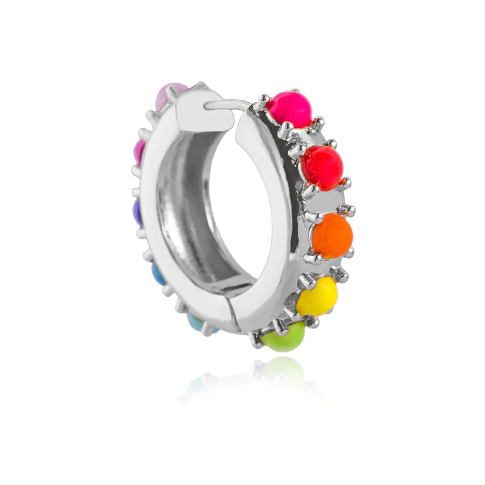 Colorful Pearl Copper Hoop Earrings Fashion Jewelry