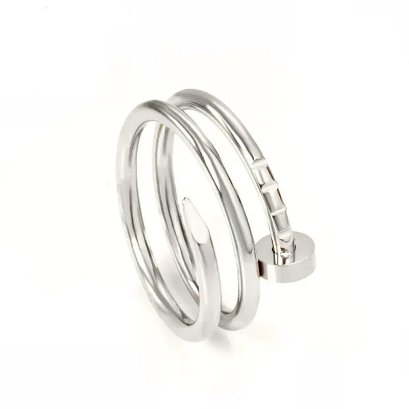 Titanium Steel Spiral Ring for Couples - Classic Design