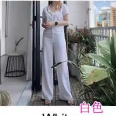 Fashionable Women's Cotton-Linen Outfit with Pockets