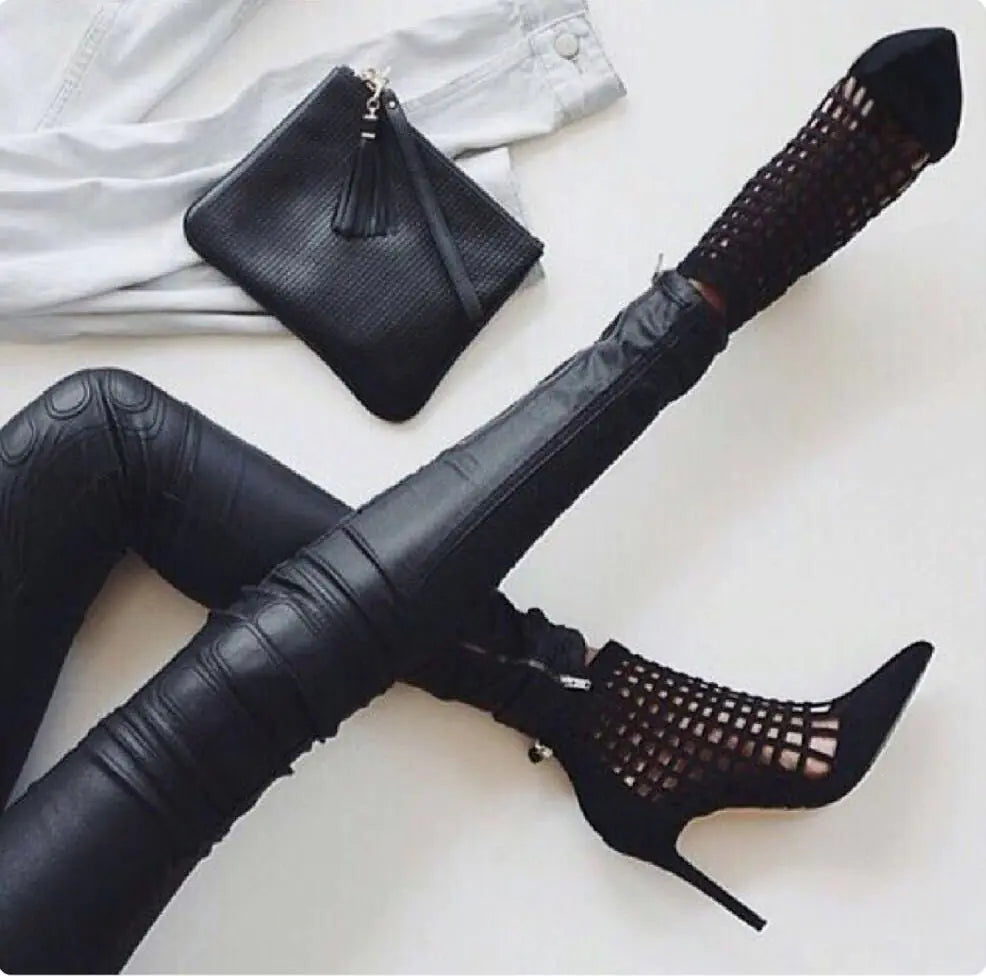 Cutout Sandals and Pointed High Heels