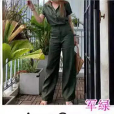 Fashionable Women's Cotton-Linen Outfit with Pockets