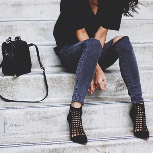 Cutout Sandals and Pointed High Heels
