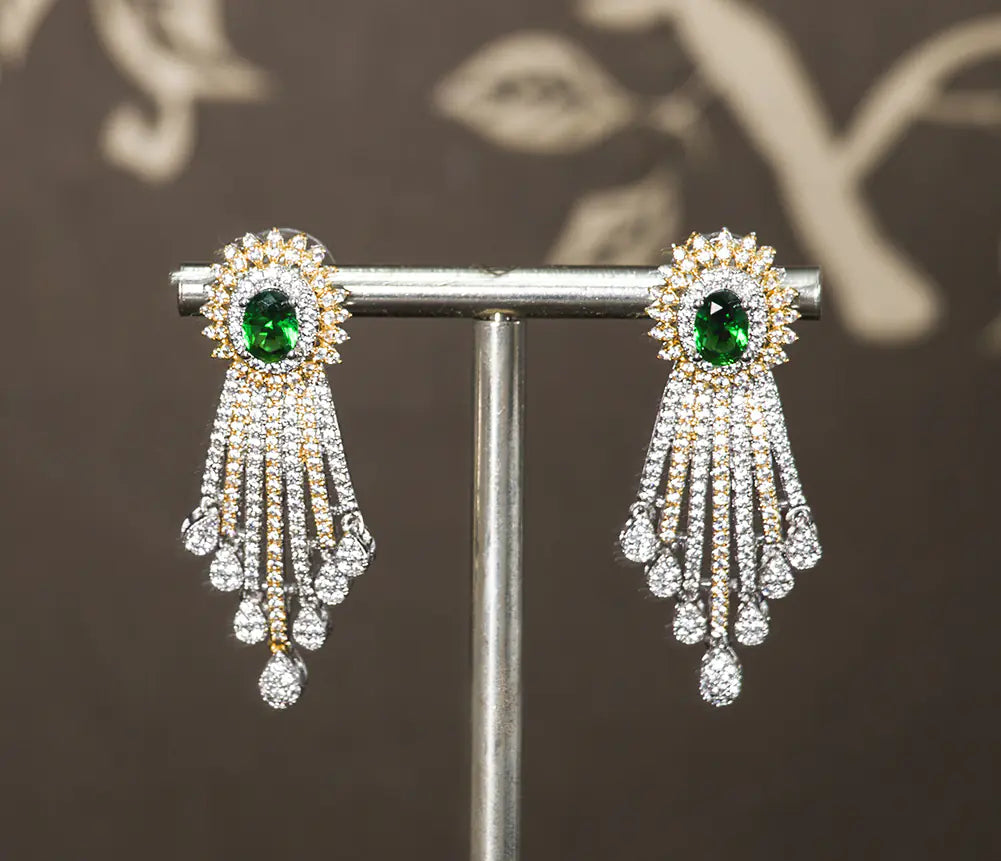 24K Gold Plated Zircon Jewelry Set (4 Pieces)