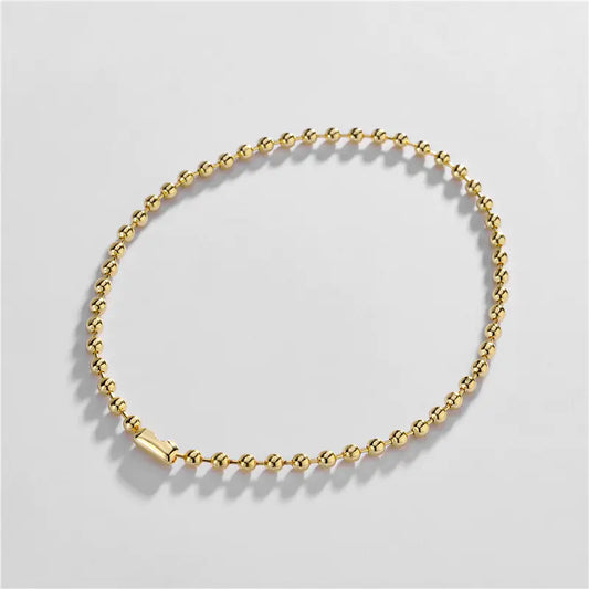 Gold Pearl Jewelry Set with Short Chain Necklace