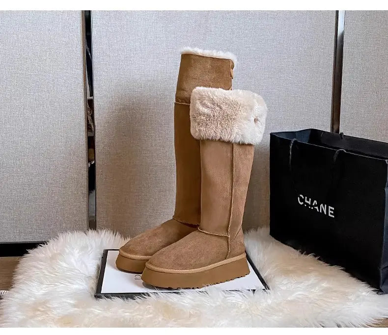 Women's Thick Fleece-lined Long Winter Boots