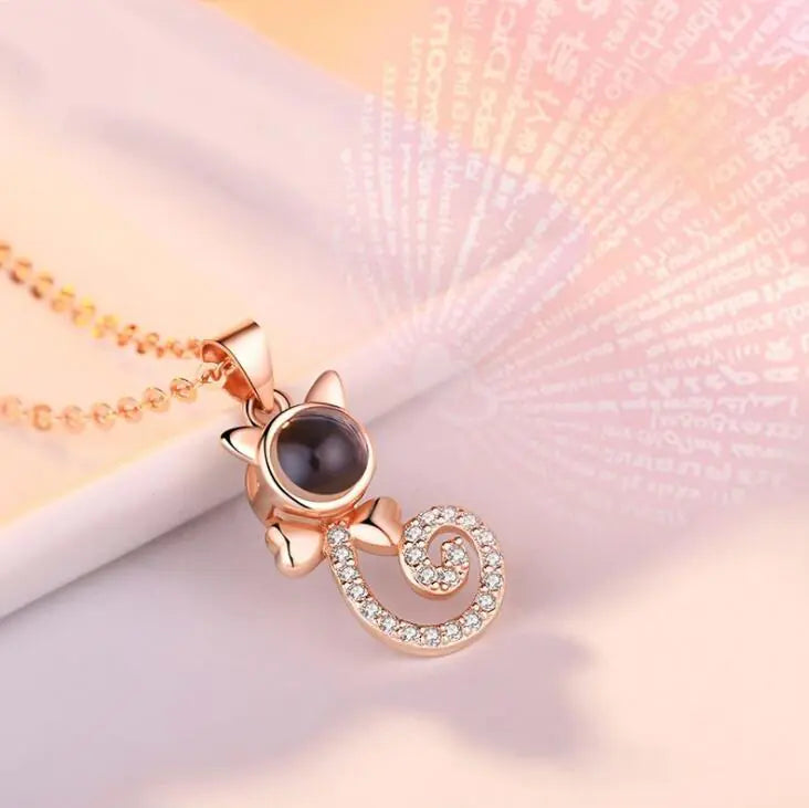 "Douyin Style Love Memory Women's Collarbone Necklace"