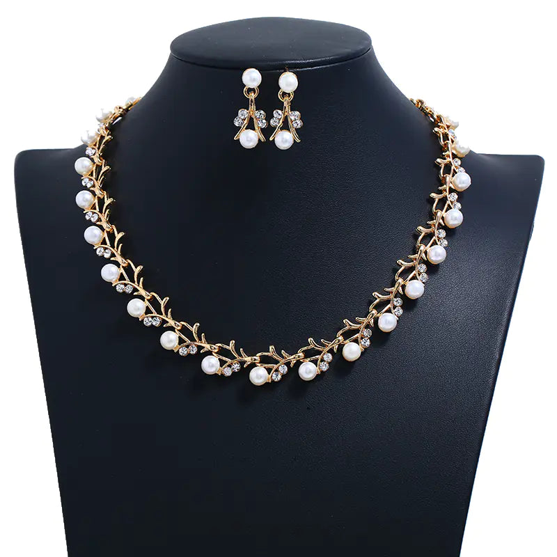 Stylish Wedding Jewelry Set with Gold & Silver Plating