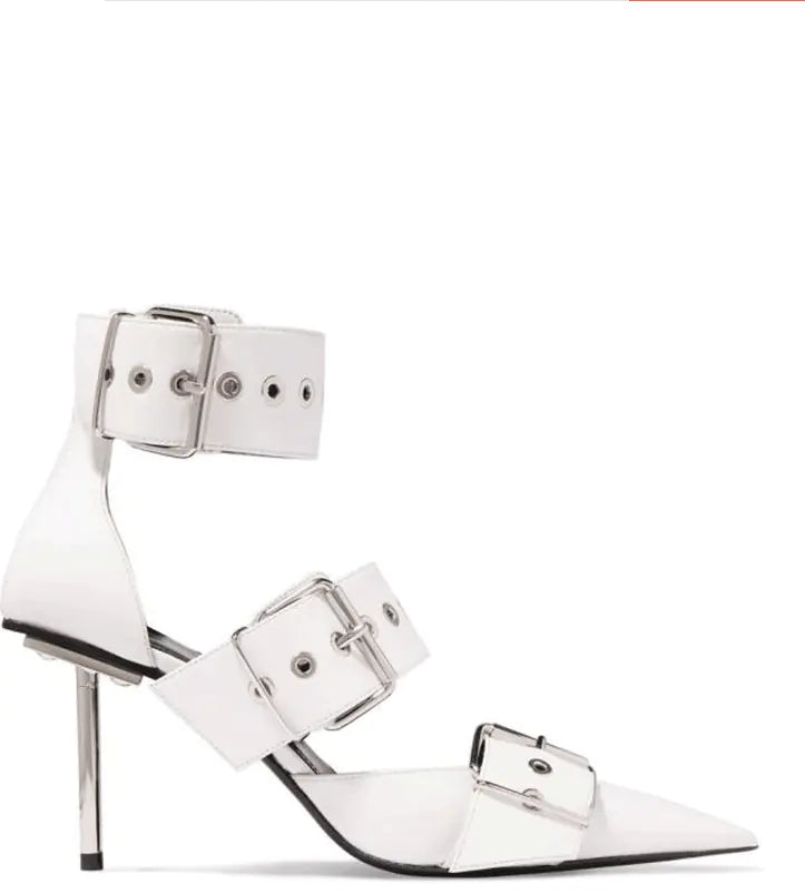 Metal Buckle High Heels