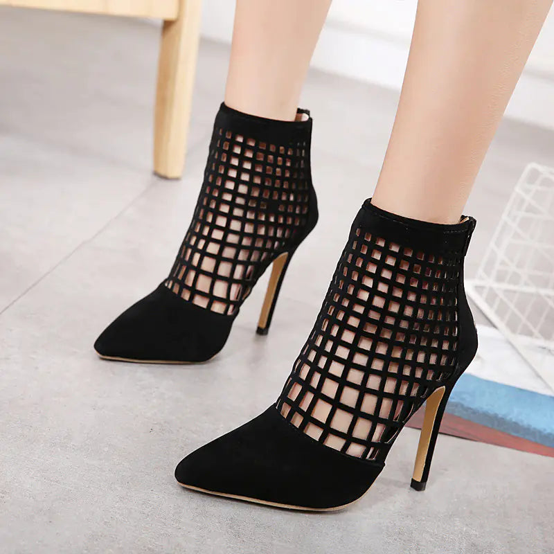 Cutout Sandals and Pointed High Heels