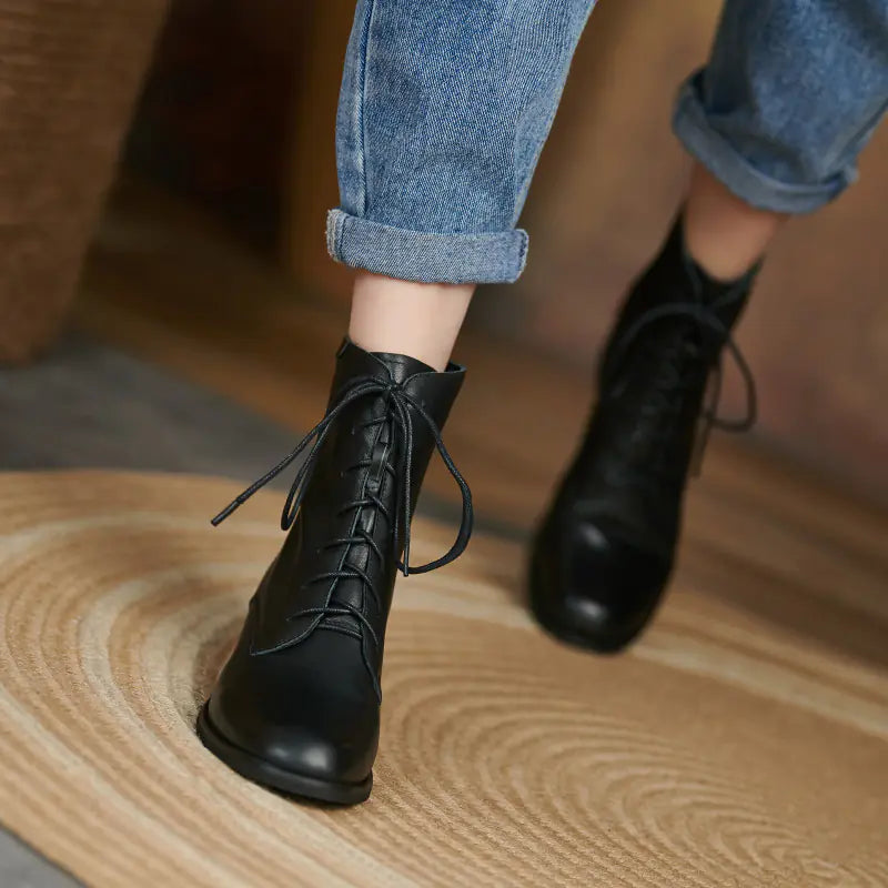 Brown Slim Fit Martin Boots for Women - 2023 Style