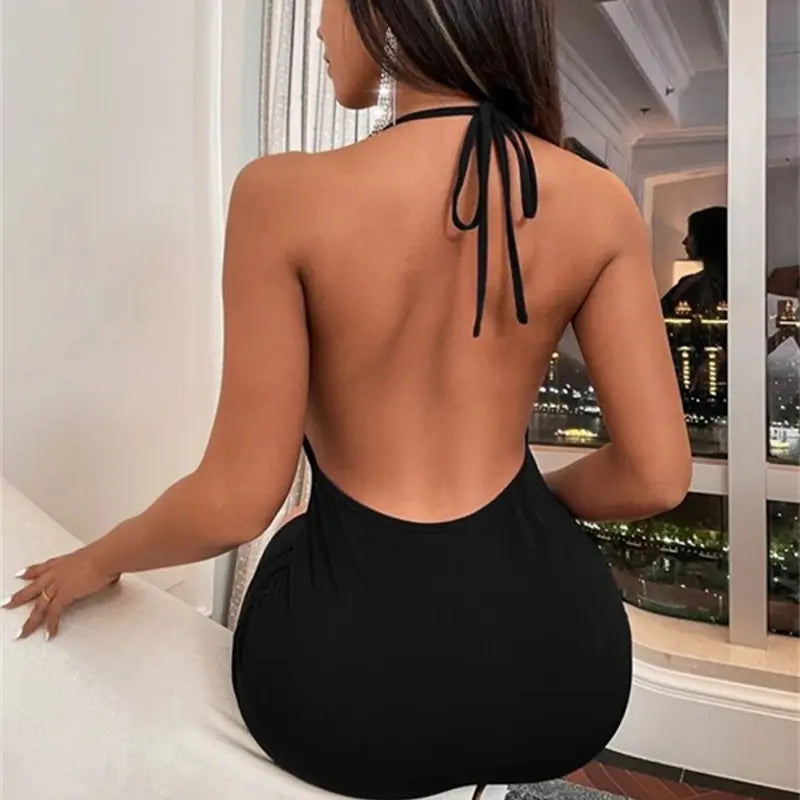 Chic Elegant Women's Dresses in Black and Blue Fashion