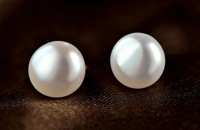 925 Silver Pearl Stud Earrings, Cute Fashion Jewelry