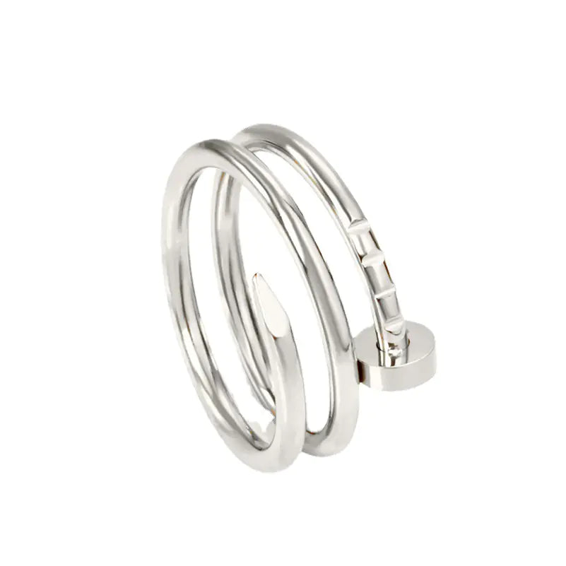 Titanium Steel Spiral Ring for Couples - Classic Design