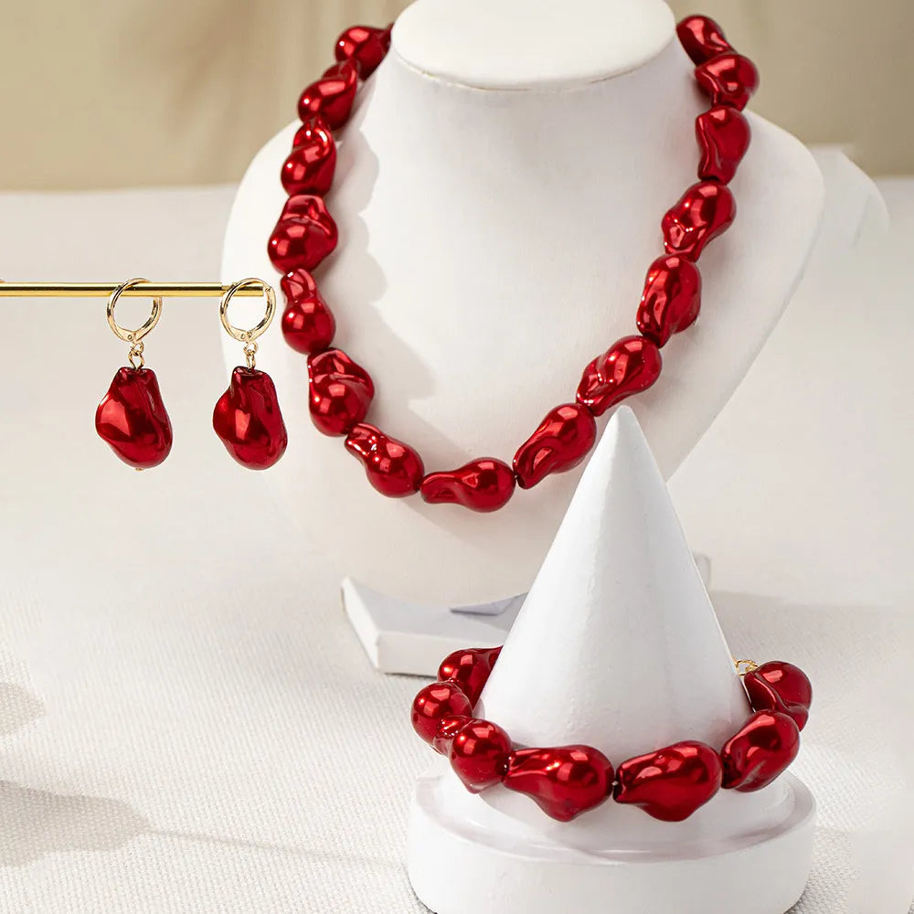 Irregular Pearl Jewelry Set