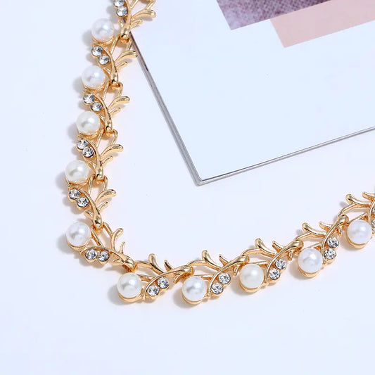 Stylish Wedding Jewelry Set with Gold & Silver Plating