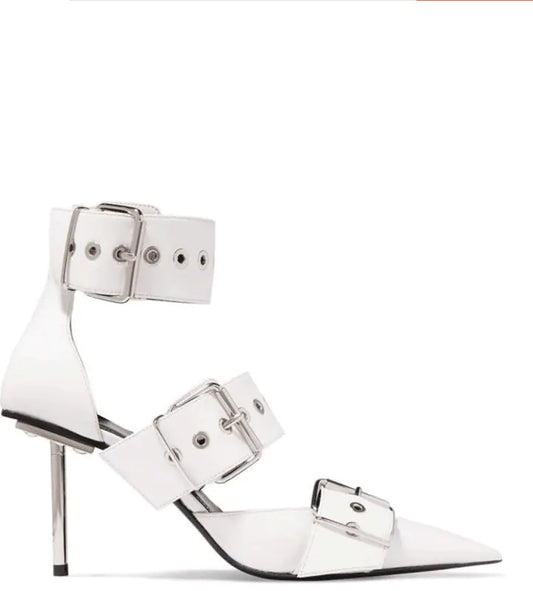 Metal Buckle High Heels