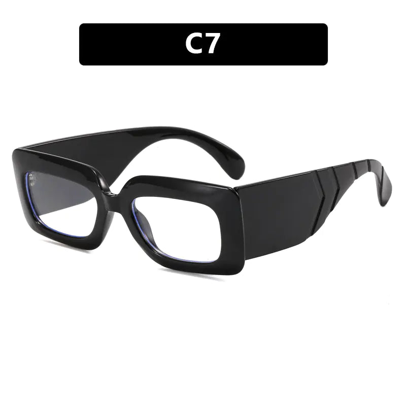 Retro Square Sunglasses with Snake Skin Pattern 2023