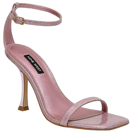 Nine West Womens Yess3 Ankle Strap Dressy Heels Pink 9.5 Medium (BM)