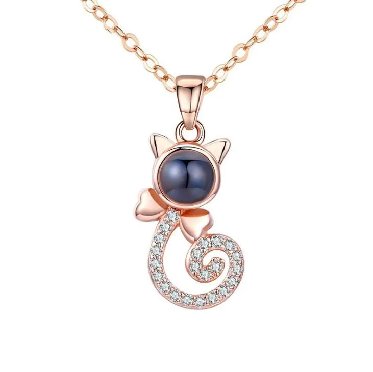 "Douyin Style Love Memory Women's Collarbone Necklace"