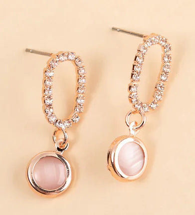 Obscured Moon 925 Silver Jewelry Set with Rose Gold