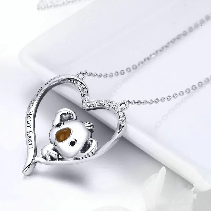 Cute Koala S925 Sterling Silver Fashion Necklace