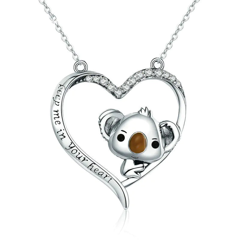 Cute Koala S925 Sterling Silver Fashion Necklace