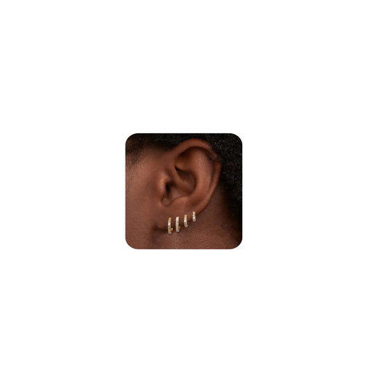 Kenivira Gold Hoop Earrings Set for Women 14K Gold Plated Tiny Small Hoop Huggie Earrings Hypoallergenic Cartilage Gold Hoops Earrings Sets Piercing Jewelry