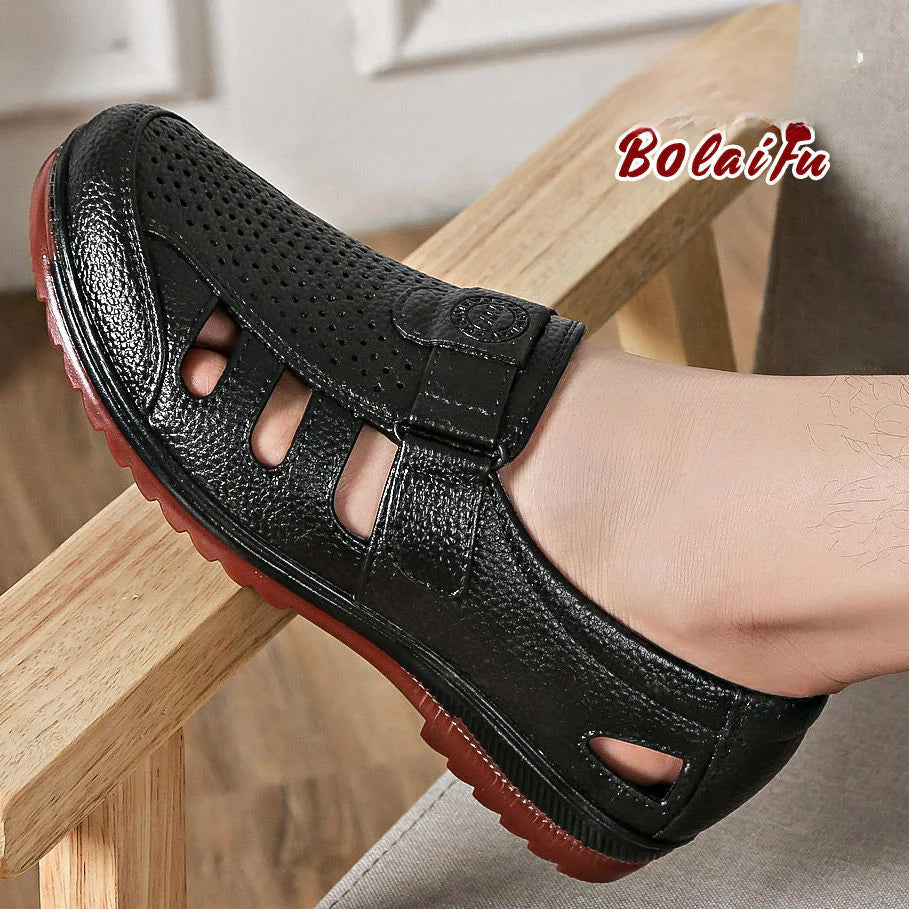 Men's Summer Breathable Hollow Casual Slip-On Sandals