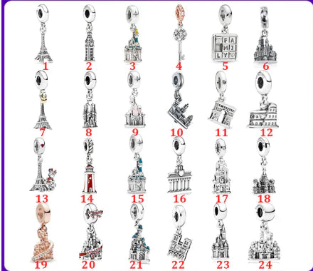 DIY Beaded Bracelet with Eiffel Tower Charm Design