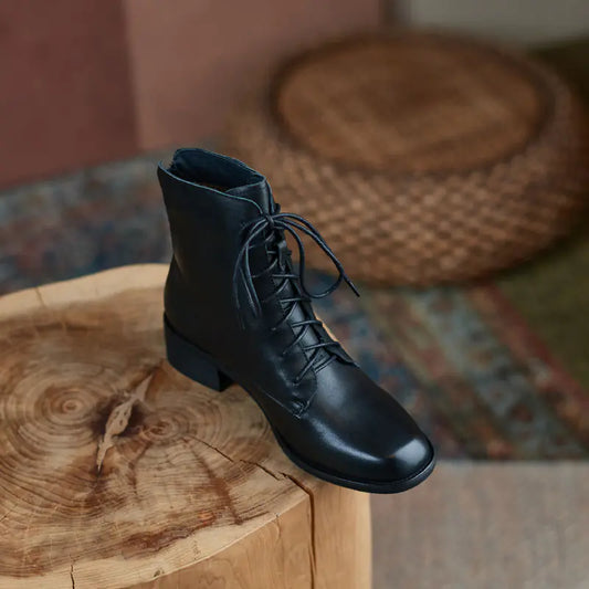 Brown Slim Fit Martin Boots for Women - 2023 Style