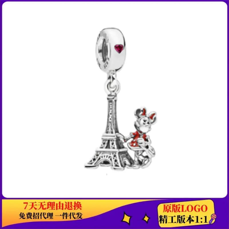 DIY Beaded Bracelet with Eiffel Tower Charm Design