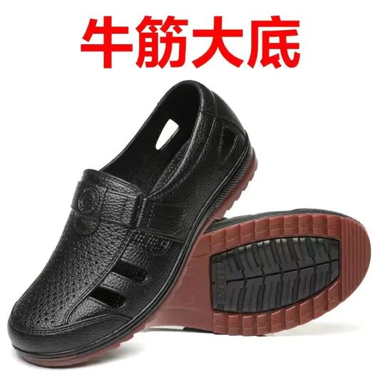 Men's Summer Breathable Hollow Casual Slip-On Sandals