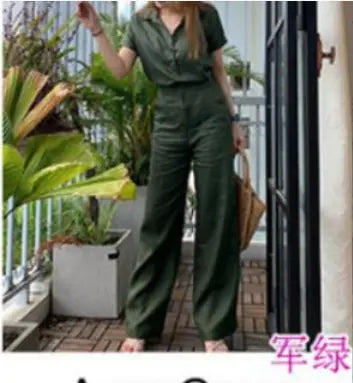 Fashionable Women's Cotton-Linen Outfit with Pockets