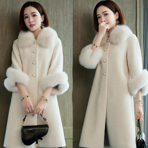 Faux Fur Coat, Sheepskin Overcoat, Wool Jacket