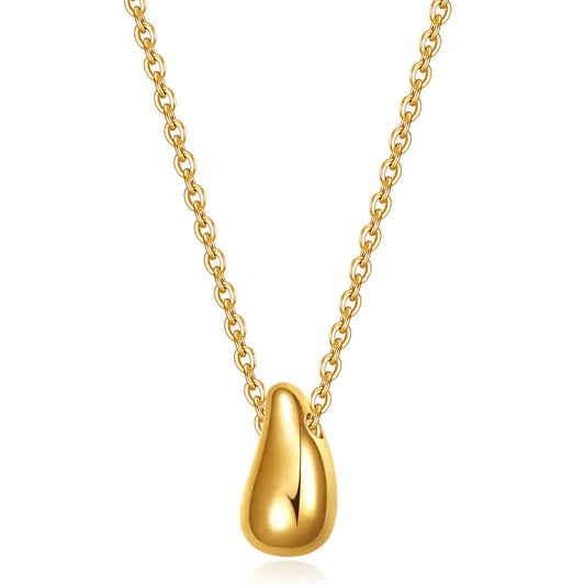 Minimalist Titanium Steel Water Drop Necklace for Her