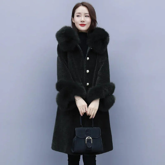Faux Fur Coat, Sheepskin Overcoat, Wool Jacket