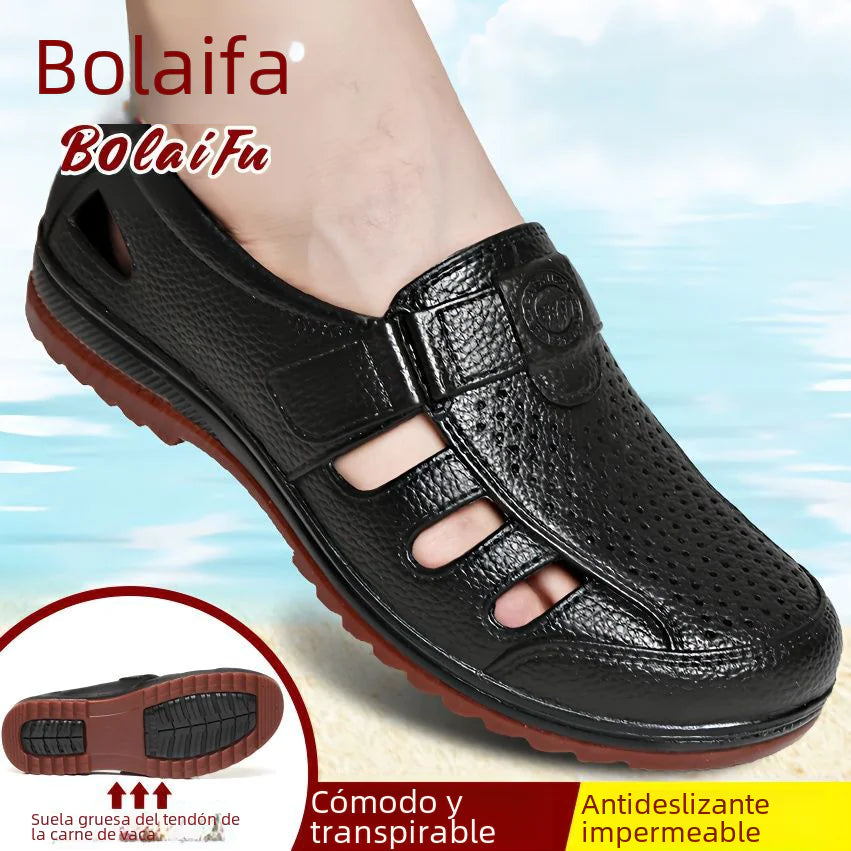 Men's Summer Breathable Hollow Casual Slip-On Sandals