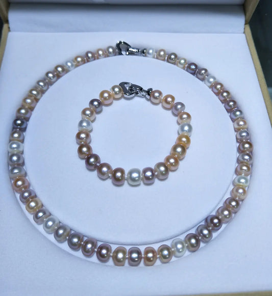 Mixed Color Pearl Chain Jewelry Accessory