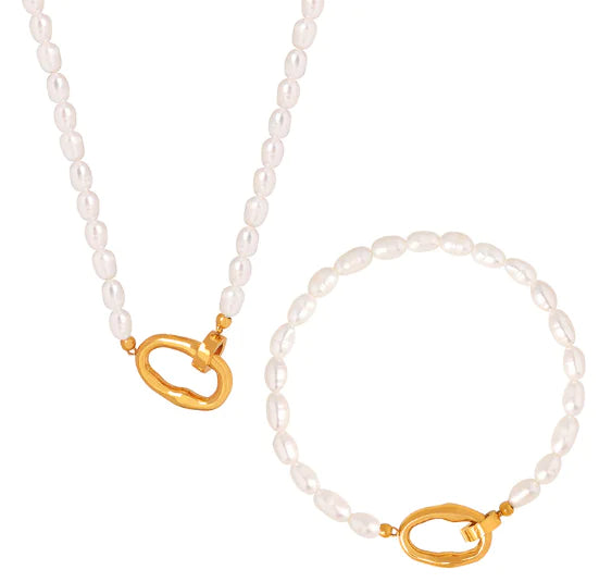 Luxe Pearl Freshwater Pearl Jewelry Set