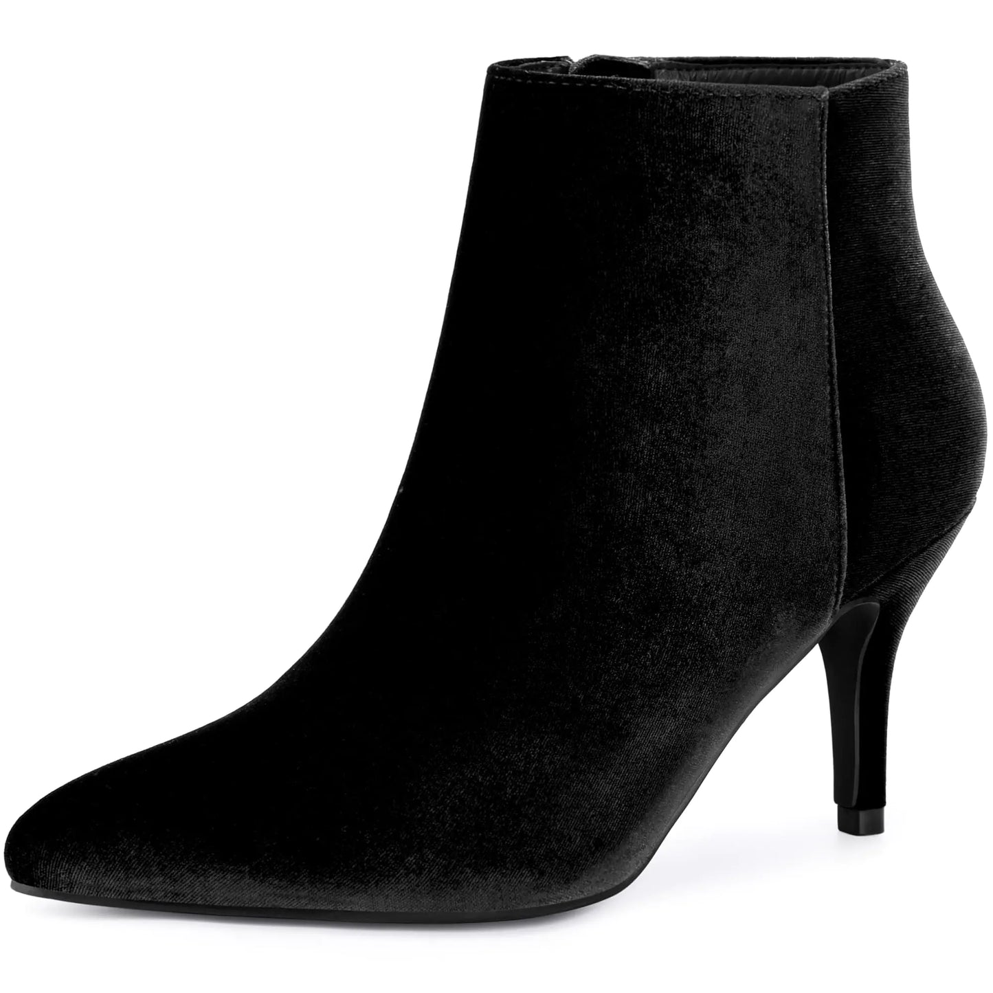 Allegra K Womens Pointy Toe Boot Stiletto Heels Black Ankle Boots 7 M US