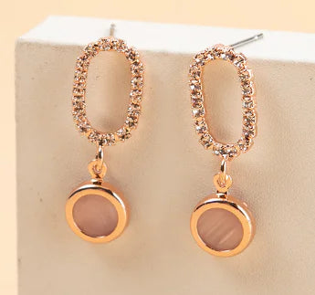 Obscured Moon 925 Silver Jewelry Set with Rose Gold