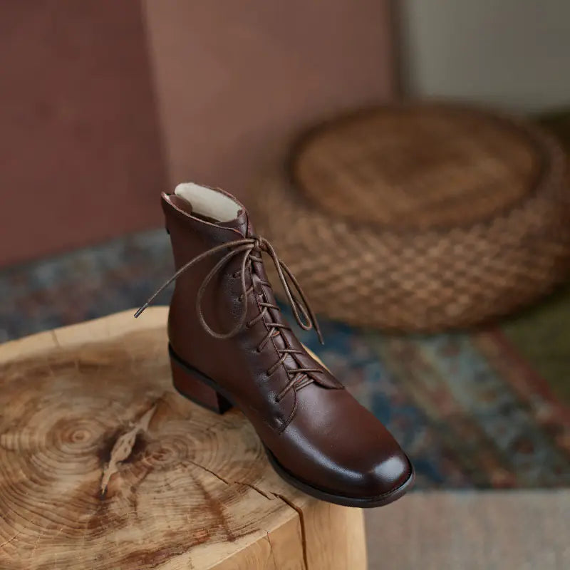 Brown Slim Fit Martin Boots for Women - 2023 Style