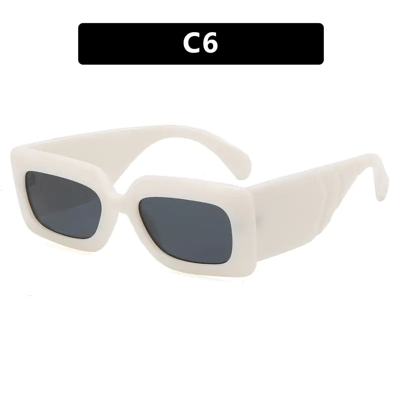 Retro Square Sunglasses with Snake Skin Pattern 2023