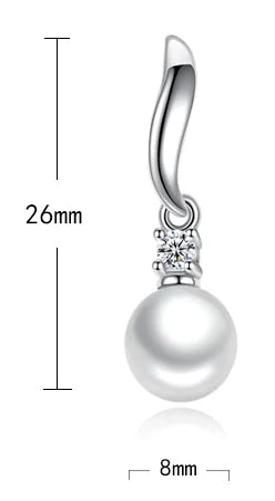 Tassel Pearl Stud Earrings - Elegant Silver Jewelry